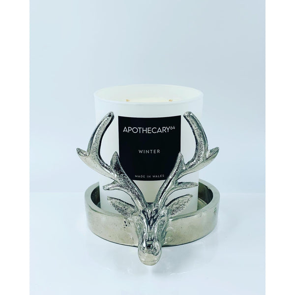 Silver Stag Candle + Diffuser Plate